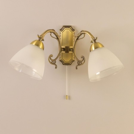 Sconces Citilux "Latur" CL413421, 24x20 cm, 2x75W, e27, brown color-5