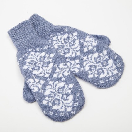 Women's mittens, jeans color, size 18