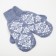Women's mittens, jeans color, size 18
