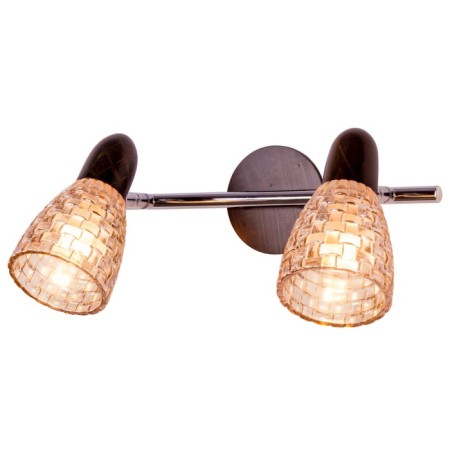 Economic light ILUKA 2x40W E14, chrome, wenge 35x15x17 cm
