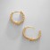 Xuping rings with beads, white color in gold, d = 1.3 cm
