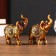 Souvenir Polystone "African Elephant in the Golden, Openland Popone" MIX 8.5x7x3 cm