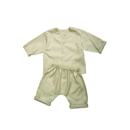Summer set for the boy "Lenon", height 74, olive color-1