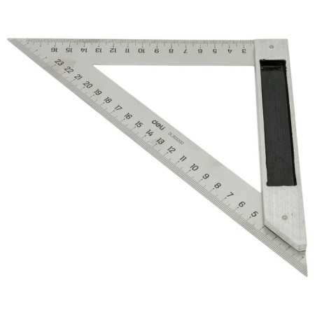 Triangular ruler Deli DL303200 104521, stainless steel, 200 mm-3