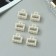 Hair crab "Aven" (set 6 pcs) straight, 2.5 cm, white
