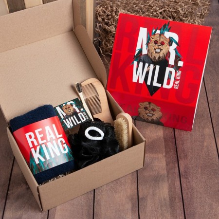 Set of Gift Etel Wild Man, towel 30x60 cm and accessories