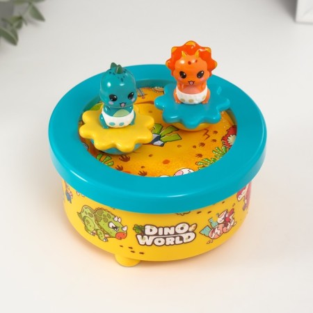Souvenir Musical Mechanical Magnetic "Dinosaurs" 12.2x12.2x11.5 cm-3