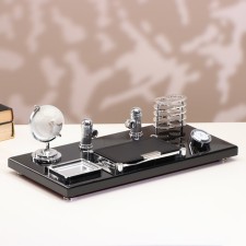 Set of desktop stationery 6B1 with a clock