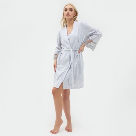 Female set (robe, shirt) KAFTAN, p. 40-42, gray-6