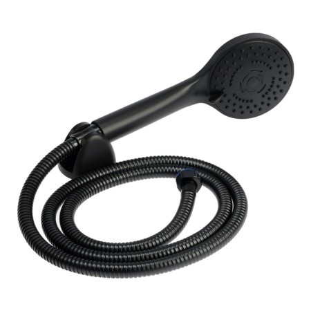 Bath mixer Zein Z3843, single -leaf, shower set, watering can 5 modes, black-8