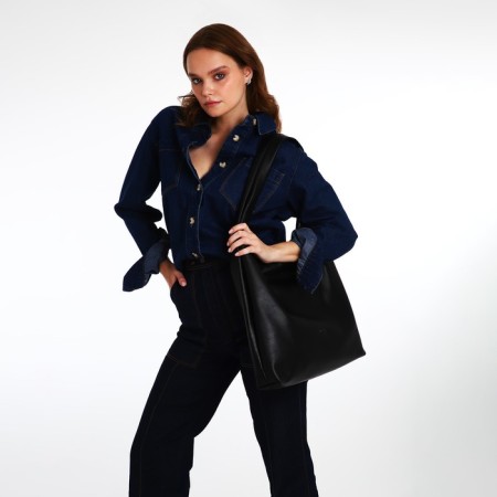 Female bag Textura, bag, large size, black color-5