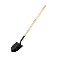 Baying shovel, acute, l = 150 cm, American type, wooden varnished stalk, luxe