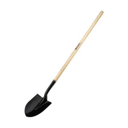 Baying shovel, acute, l = 150 cm, American type, wooden varnished stalk, luxe