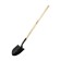 Baying shovel, acute, l = 150 cm, American type, wooden varnished stalk, luxe