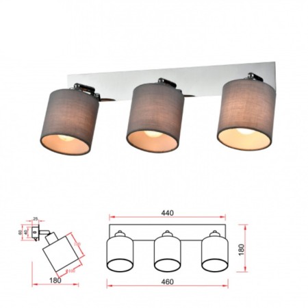 Perlita Lamp 7058-703 3 x E14 40W 40W-3