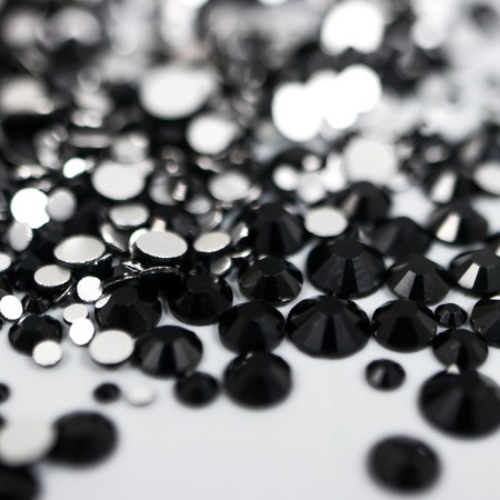 Decor for creativity Glass "Rhubates truncated cone. Black" D = 1.5-6.5 mm set 1000 pcs-1