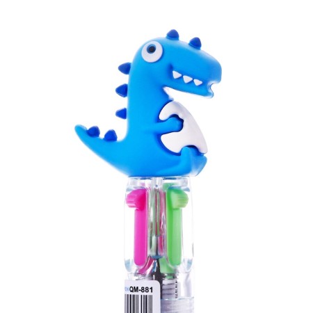 Multi-color ballpoint pen Calligrata "Dragon" Automatic, 4 color, mini, blue-2