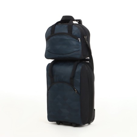 Small suitcase 20 ", a road bag with a zipper, black color