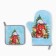Set of kitchen. "Drakosha": mittens 20x28 cm, severity 17x17 cm, 35% HL, 65% PE, Vatin 250 g/m2
