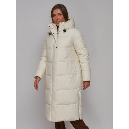 Coat insulated winter female, size 48, color light-beige-7
