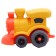 Eco-machine Funky Toys "Train", yellow color, 16 cm