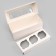 Packaging for 3 cupcake with a window, 24 x 10 x 10 cm