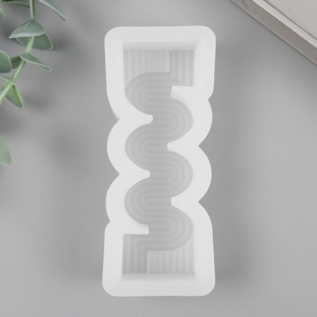 Mold Silicon for the candle "Abstraction. Waves" 4x9.6 cm-1