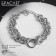 Bracelet Metal "Chain" on the ring, color silver, 17 cm