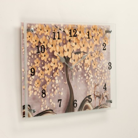 Carty clock is wall-mounted, interior "tree", silent, 30 x 40 cm-1