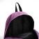 School backpack from textiles on lightning, external pocket, lilac color