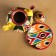 Set of Tea Rishtan Ceramics "Atlas No. 3", 9 items (kettle 0.8l, Piala 0.2l)