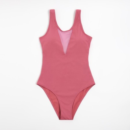 Women's swimsuit Pillow in the scar minaku plain color pink, size 48-5