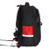 Frame backpack, 36 x 28 x 20 cm, Grizzly RAZ-287, with a cardholder, black/red RAZ-287-81