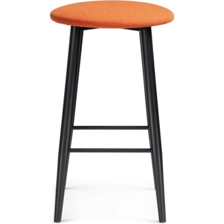 Harmar Gangtot Stool Metal/velor, black/orange 38x38x62 cm-1