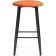 Harmar Gangtot Stool Metal/velor, black/orange 38x38x62 cm