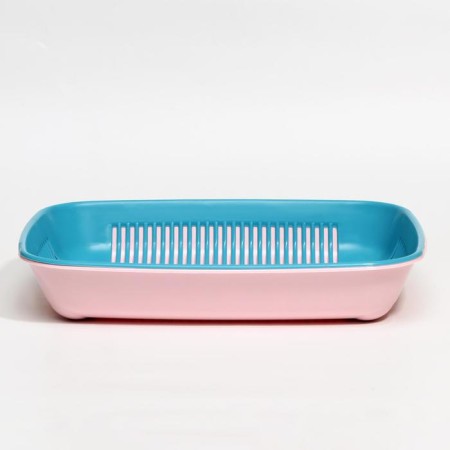 Rounded toilet with a mesh of 33.5 x 25 x 6 cm, blue/pink-2