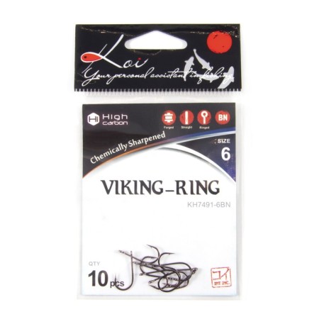 Hook KOI Viking-Ring, size 6 int, color BN 10 pcs.-3