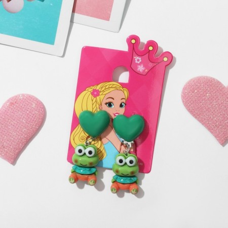 Clips children's "chosen" animals, frogs, green color-3