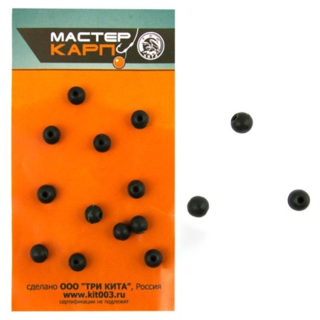 Bead, package, silicone, d = 7 mm, 15 pcs, green color