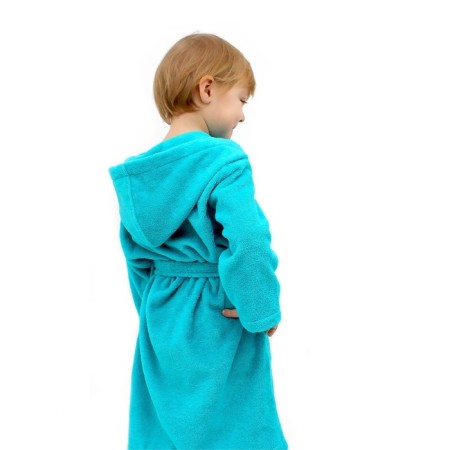 Children's robe, height 134 cm, turquoise color-3