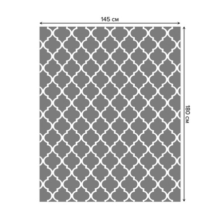 The tablecloth “Ahromatic ornament”, rectangular, oxford, size 145x180 cm-1