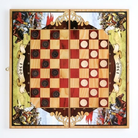 Board game 3 in 1 "Kulikovo Battle": chess, checkers, backgammon, wood, 50 x 50 cm-4