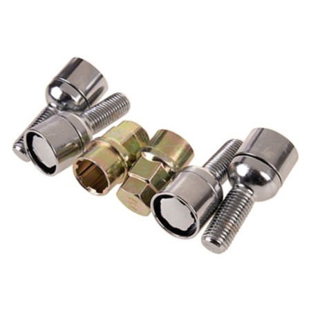Secret Bolts, SkyWay, M12x1.50x28 Sphere, rotating, 2 cl, chromium, set 4 pcs-1