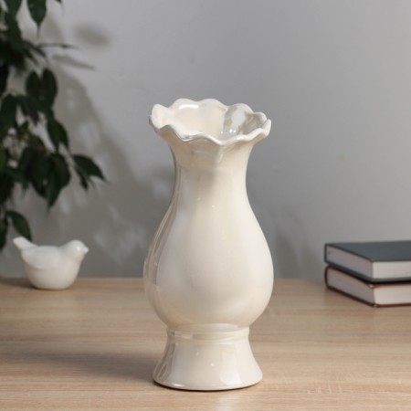 VAZA Ceramics Table "Philix" D Ob - 6 cm, 22.5x9 cm, white-1