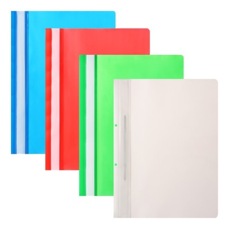 A set of folders Calligrata, A4, 180 microns, with a transparent top, 10 pieces, mix-1