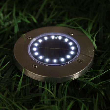 Garden lamp on a sunny battery, 11.5 × 13 × 11.5 cm, 16 LED, white glow-1