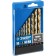 Set of drill on metal bison, P6M5, cylinder. Saar, 1-10 mm, 10 pcs, titanium coating