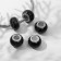 Bead "Klyaksa", black color in silver