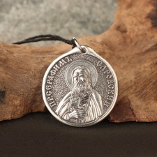 The icon-suspension of the Serafima Sarovsky Angel and the Keeper Angel, 12g, 33x30 mm, Juv. Melchior