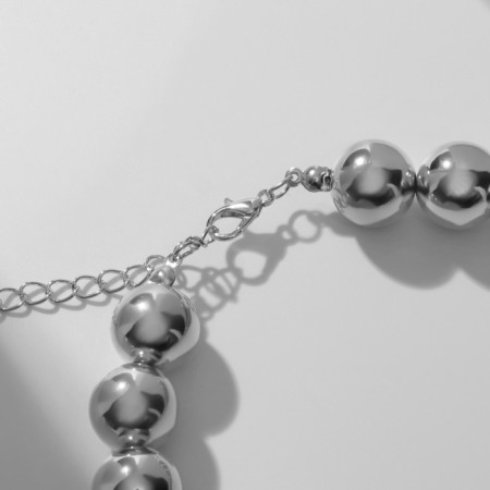 Beads "Classic" are large, silver color, 40 cm-3